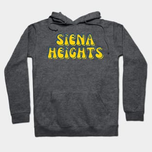 Retro Groovy Siena Heights University Lettering Hoodie